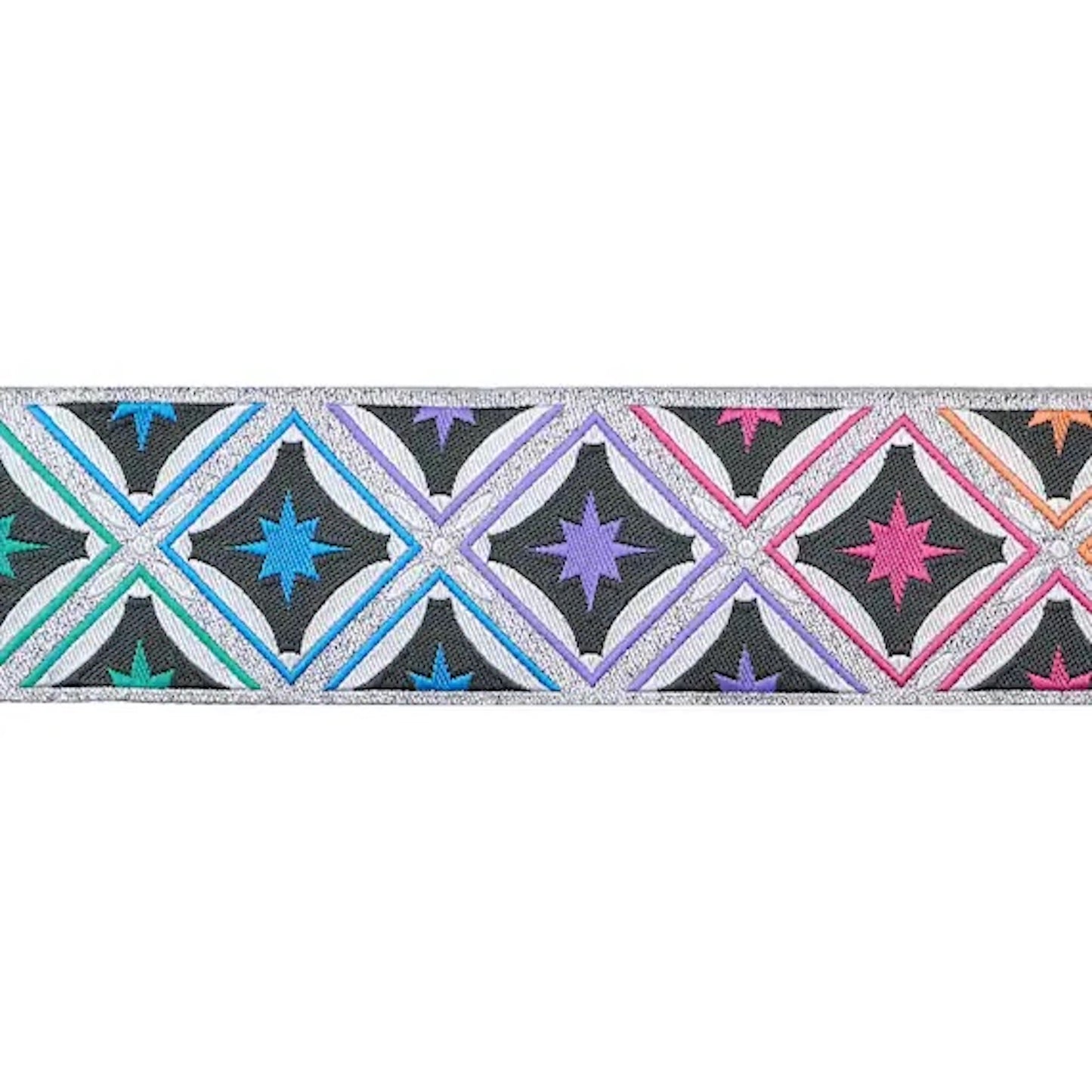 Tula Pink Stargazer Ribbon- Metallic Storm, 1.5": Sold By the Yard