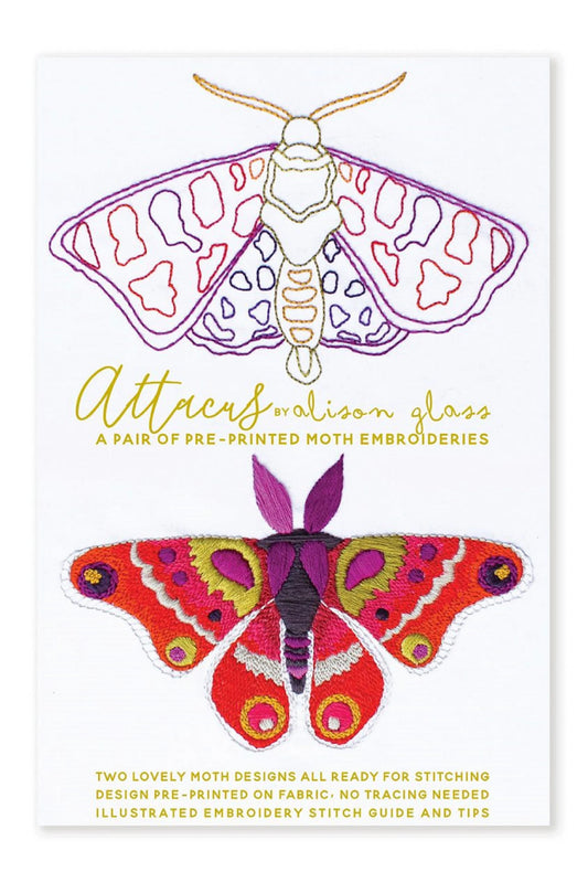 Attacus- Pre-Printed Moth Embroideries by Alison Glass