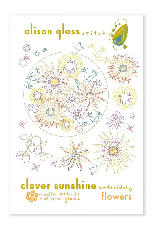 Clover Sunshine - Embroidery Flowers Pattern by Alison Glass