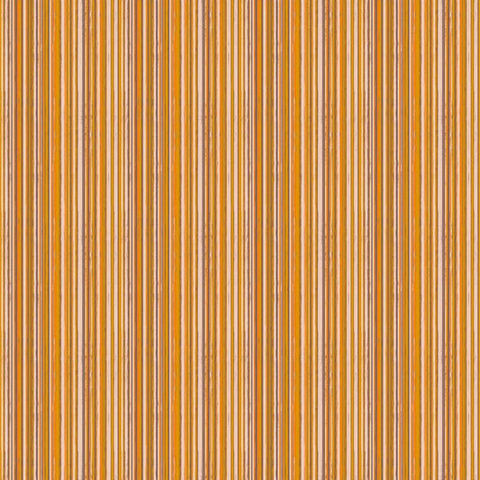 Summer's End- Stripe- Orange Multi: Sold by the 1/2 yard.