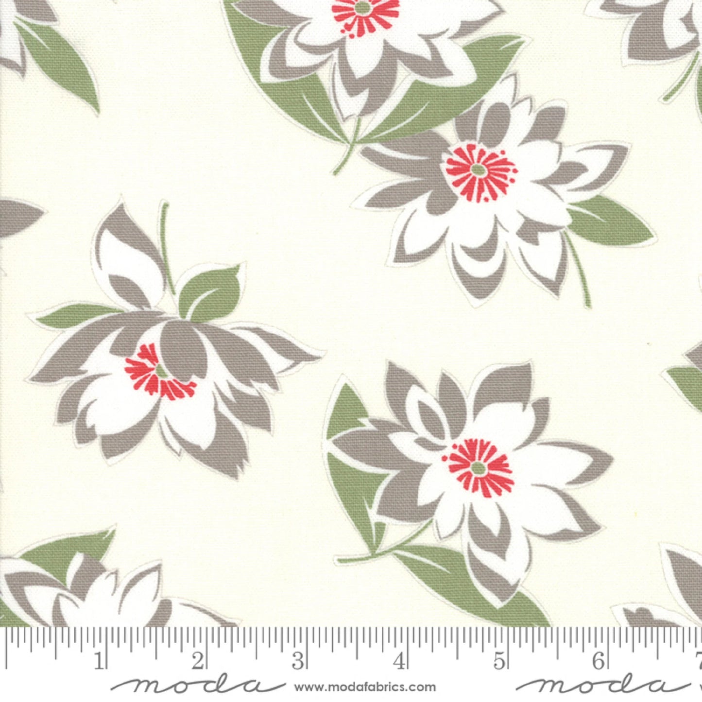 At Home-Sunday Stroll-Cream Cotton Canvas 58" Wide: Sold by the 1/2 Yard