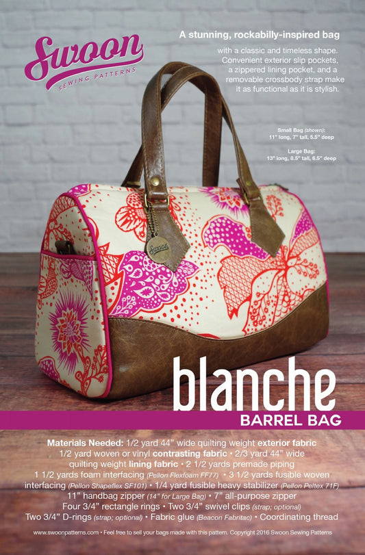 Blanche Barrel Bag Pattern