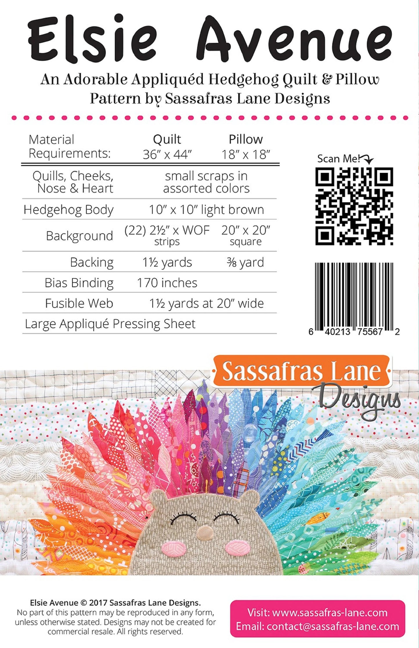 Elsie Avenue Quilt and Pillow Pattern