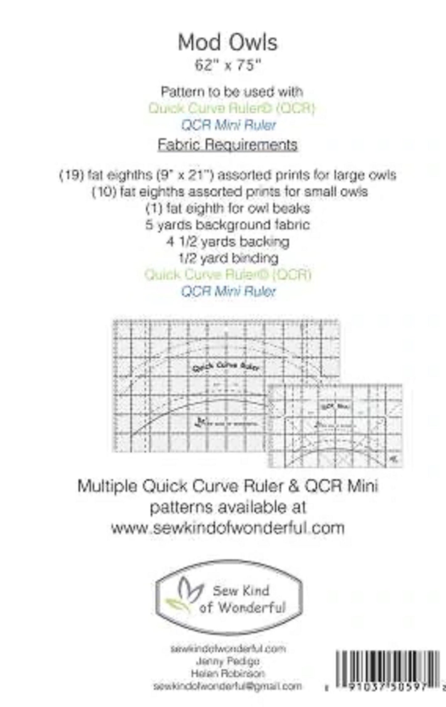 Mod Owls QCR Mini Quilt Pattern