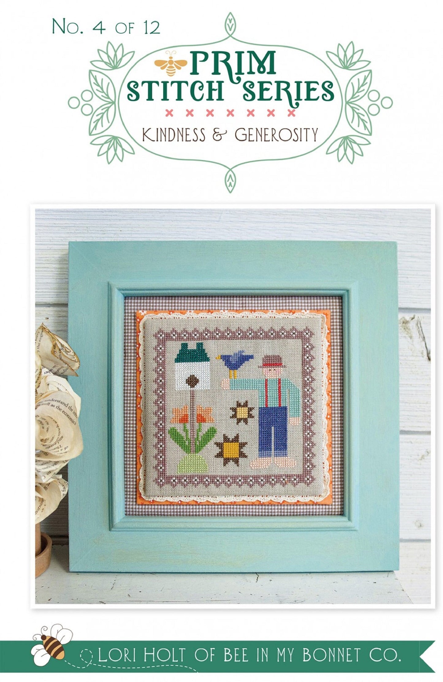 Prim Stitch Series No. 4- Kindness and Generosity Cross Stitch Pattern