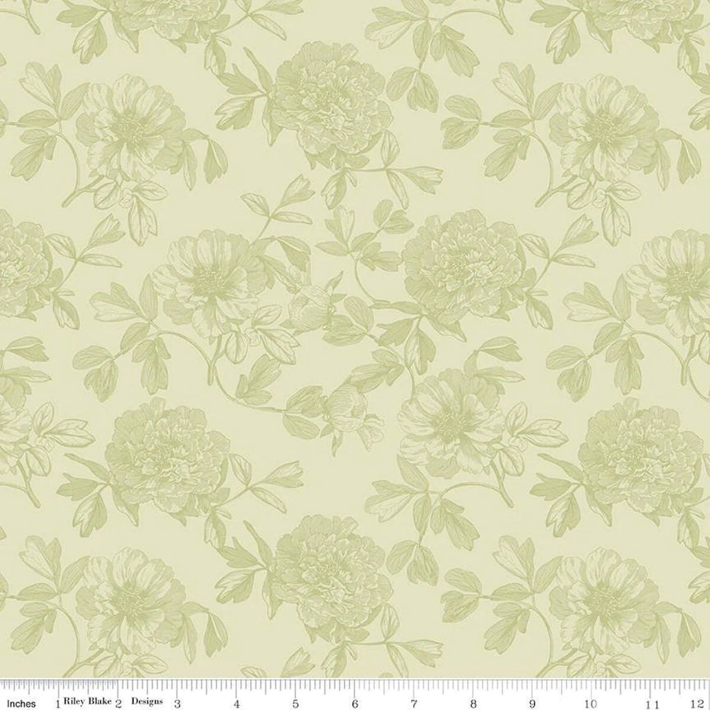 Springtime- Fern Tonal: Sold By The 1/2 Yard- Cut Continuously