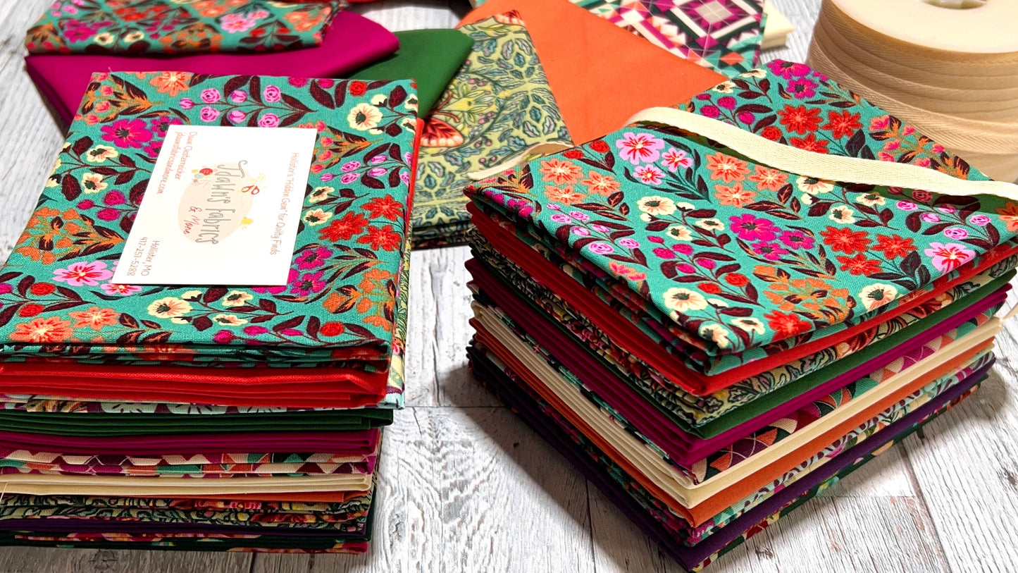 Folk Flora by Caroline Alfreds / 3 Wishes - Shop Assembled Fat Quarter Bundle