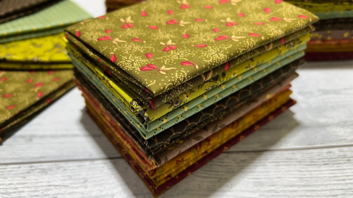 Right As Rain by Kim Diehl / Henry Glass - Shop Assembled Fat Quarter Bundle