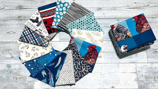 Zooming Chickens by  Timna Tarr / Studio E Shop Assembled Fat Quarter Bundle