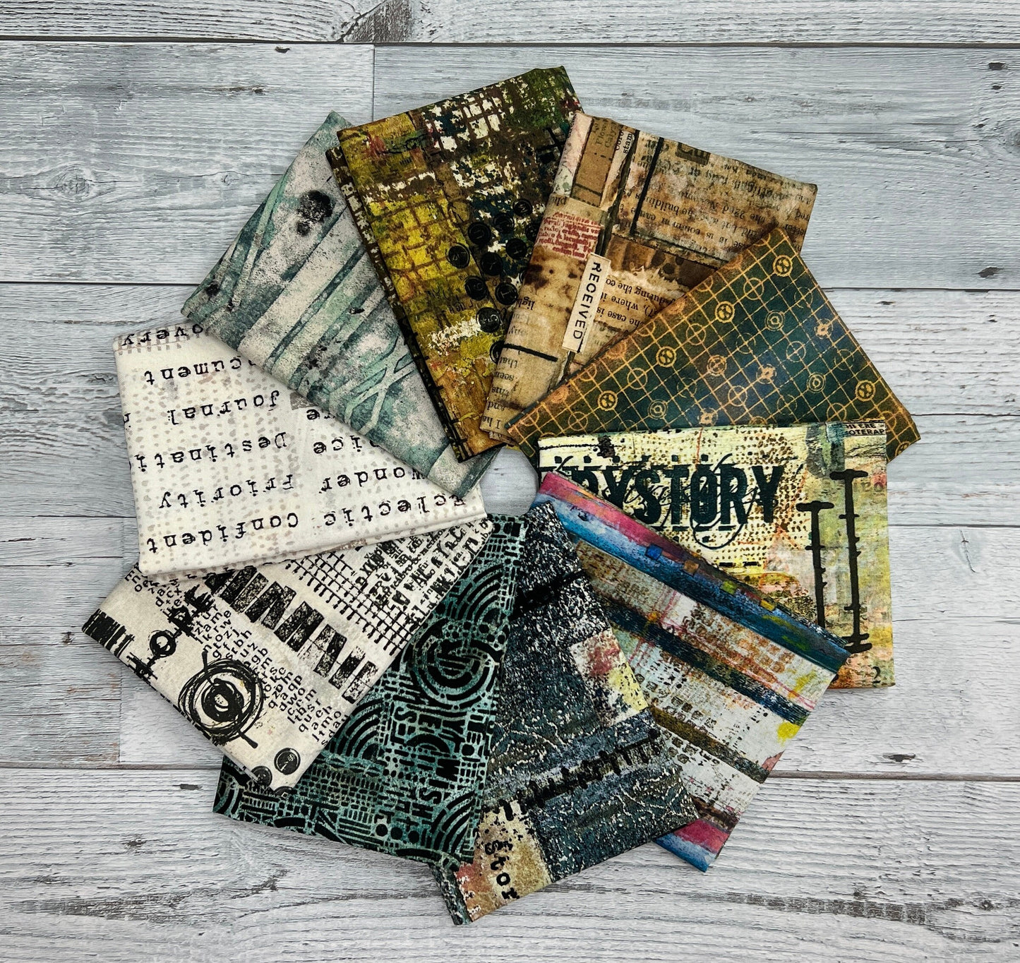 Storyboard- Shop Assembled Fat Quarter Bundle: Choice of size.