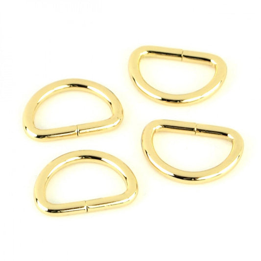Four D-Rings 1/2":Gold