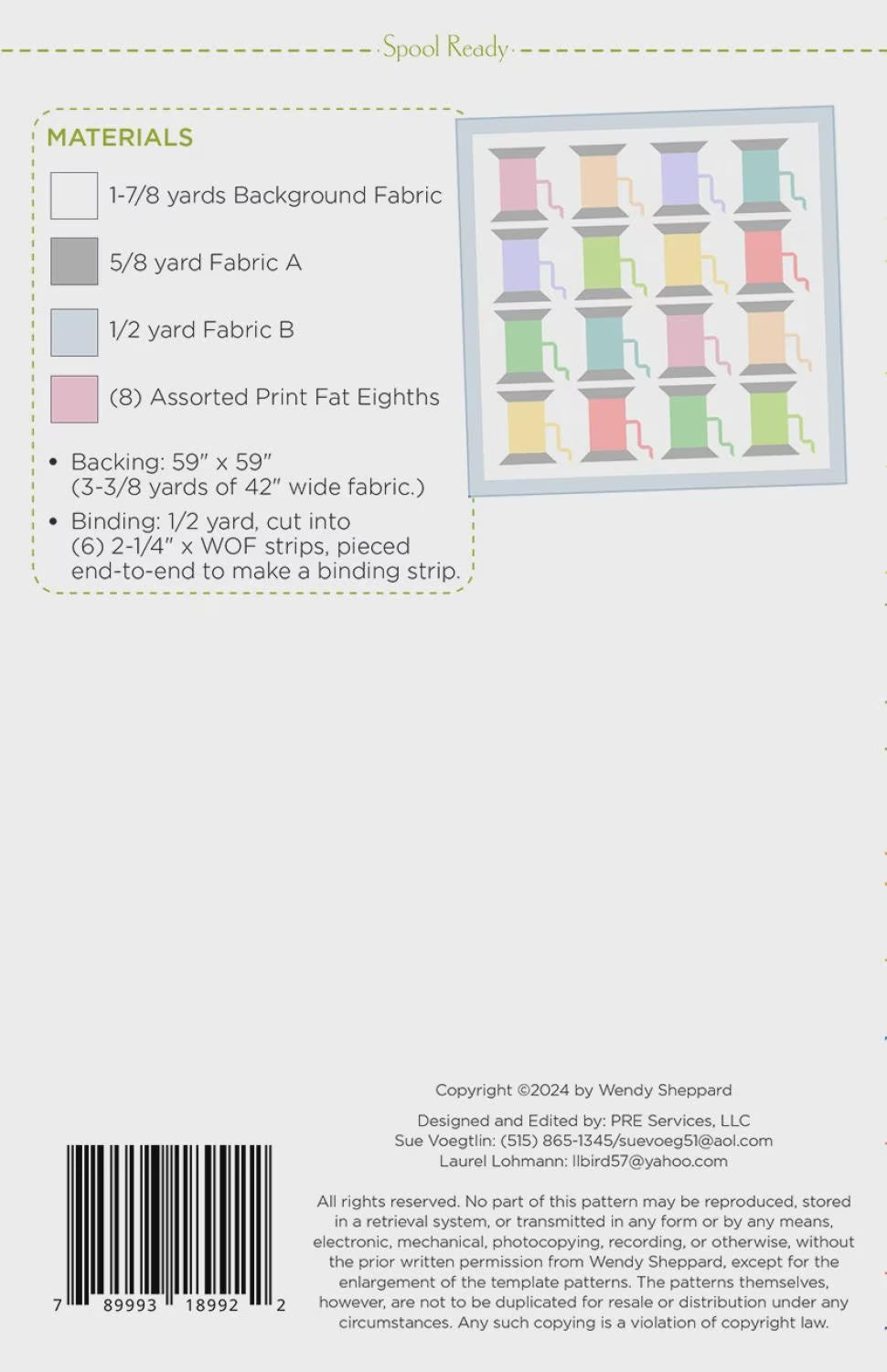 Spool Ready Quilt Pattern