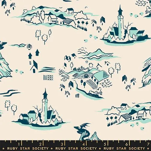 Fireglow- Frost Mountain Town: Sold by the 1/2 yard