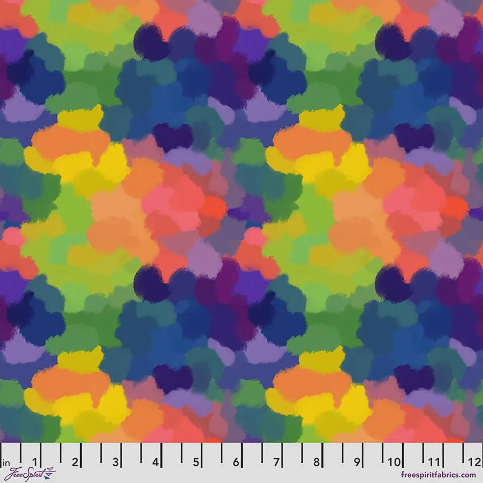 Love Under the Stars- Multi Color Puddles: Sold by the 1/2 yard
