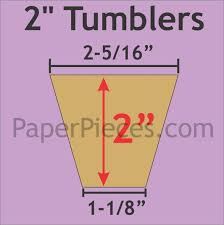 Paper Pieces- 2" Tumblers, 540 Pieces