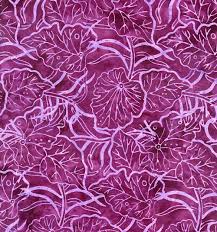 Tonga Batik- Plum Aquaplants: Sold By The 1/2 Yard