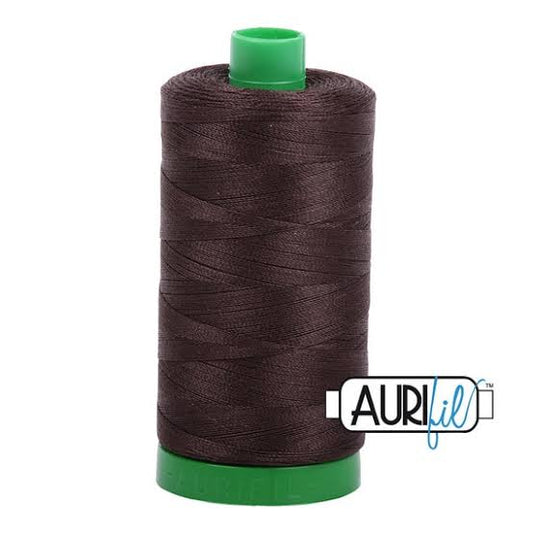 Aurifil 40wt Mako - 1092 Yards- Dark Brown