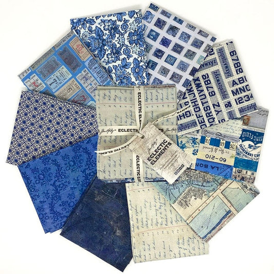 Tim Holtz Palette Program Fat Quarter Bundle- Indigo