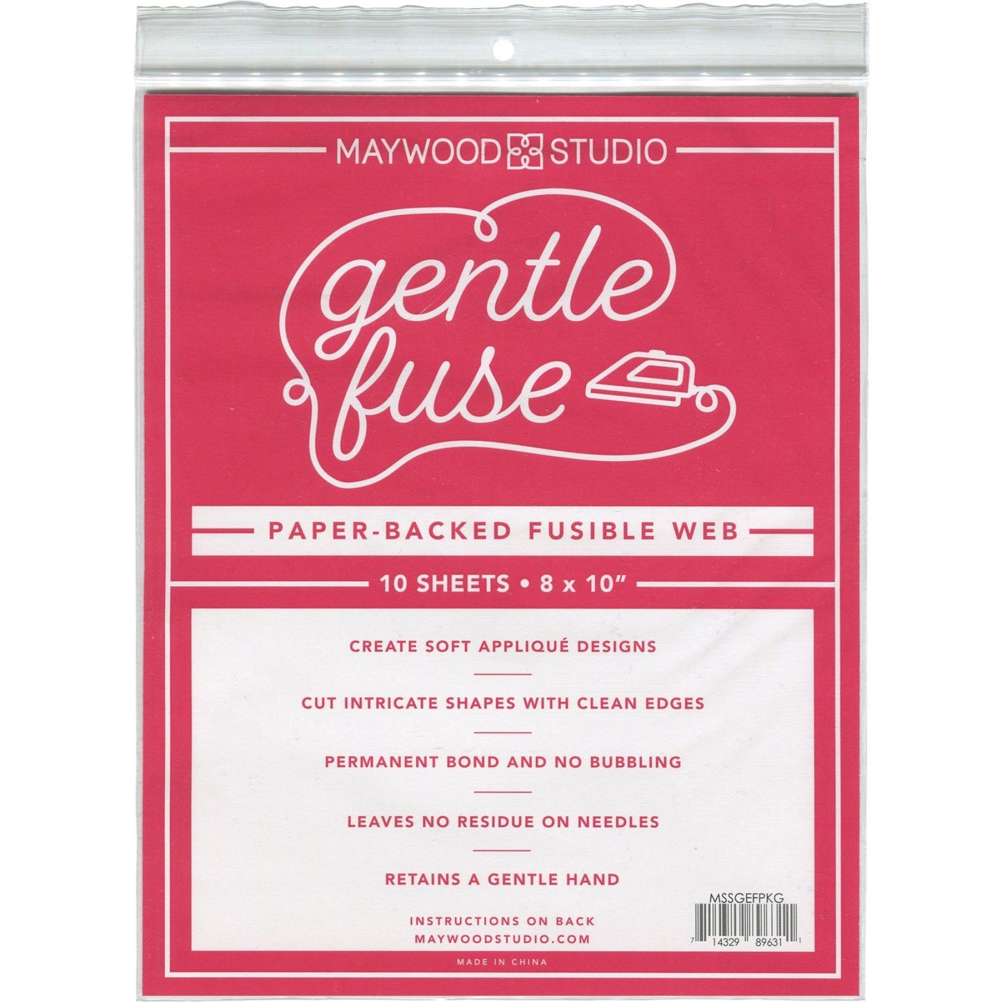 Gentle Fuse Paper-Backed Fusible Web: 10 Sheets
