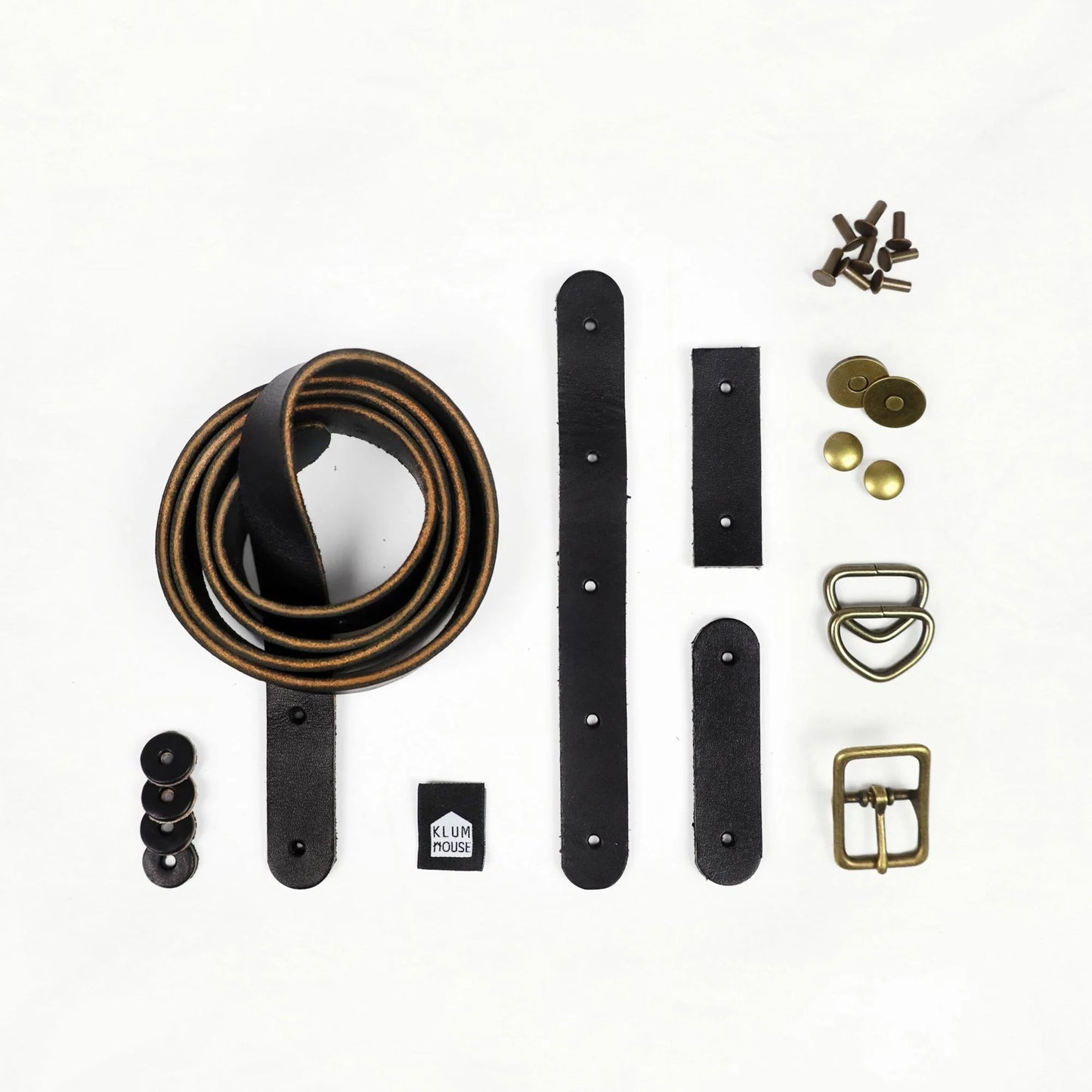 Naito Bucket Bag Leather+Hardware KiT- Black Leather