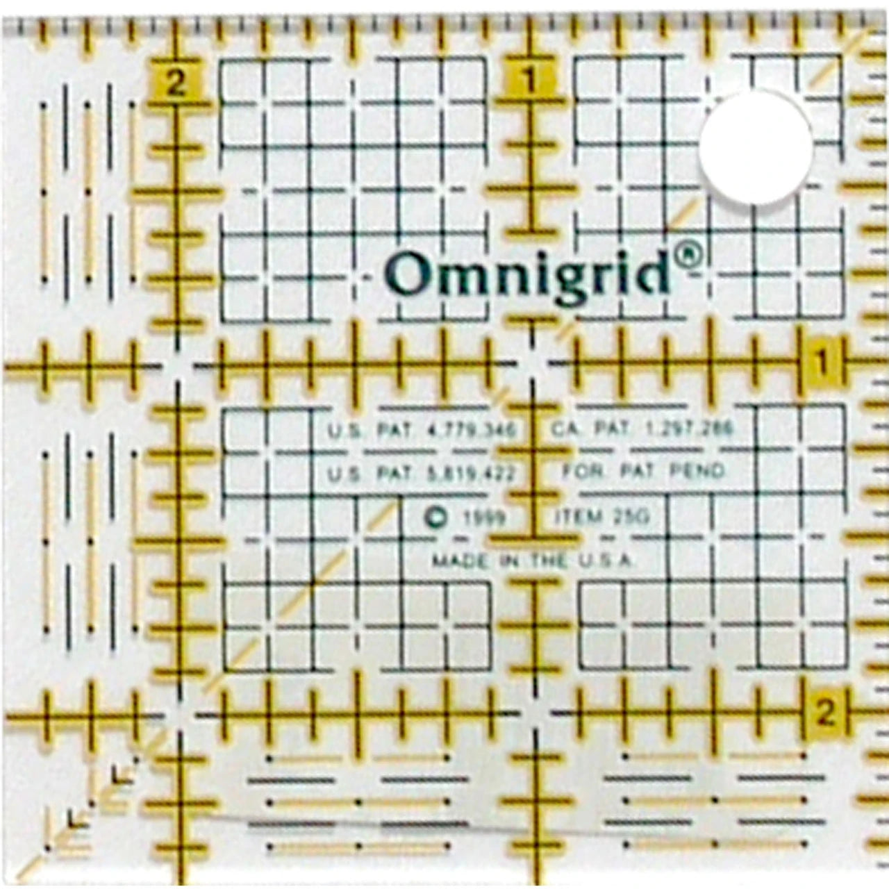 2.5" Square Omnigrid Ruler