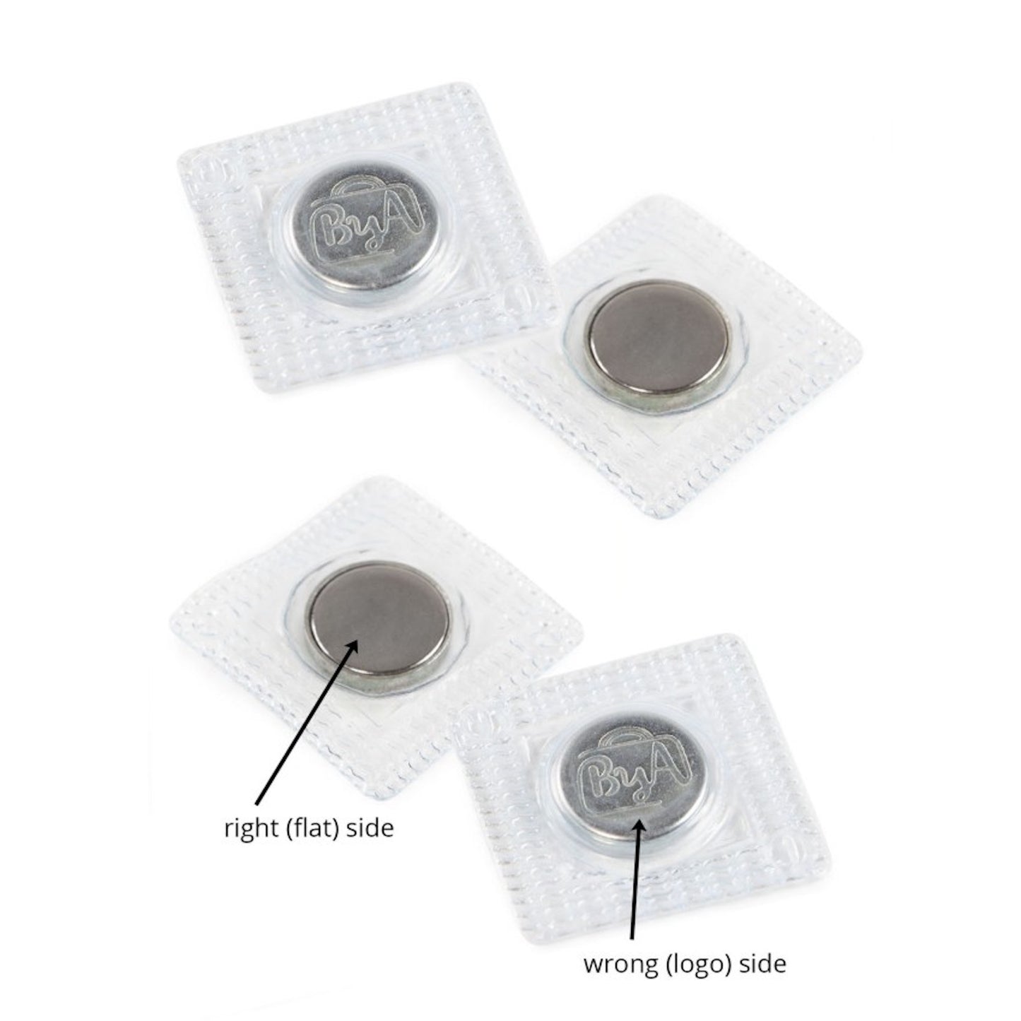 Sew-In Magnet: 14mm Nickel, 2 sets