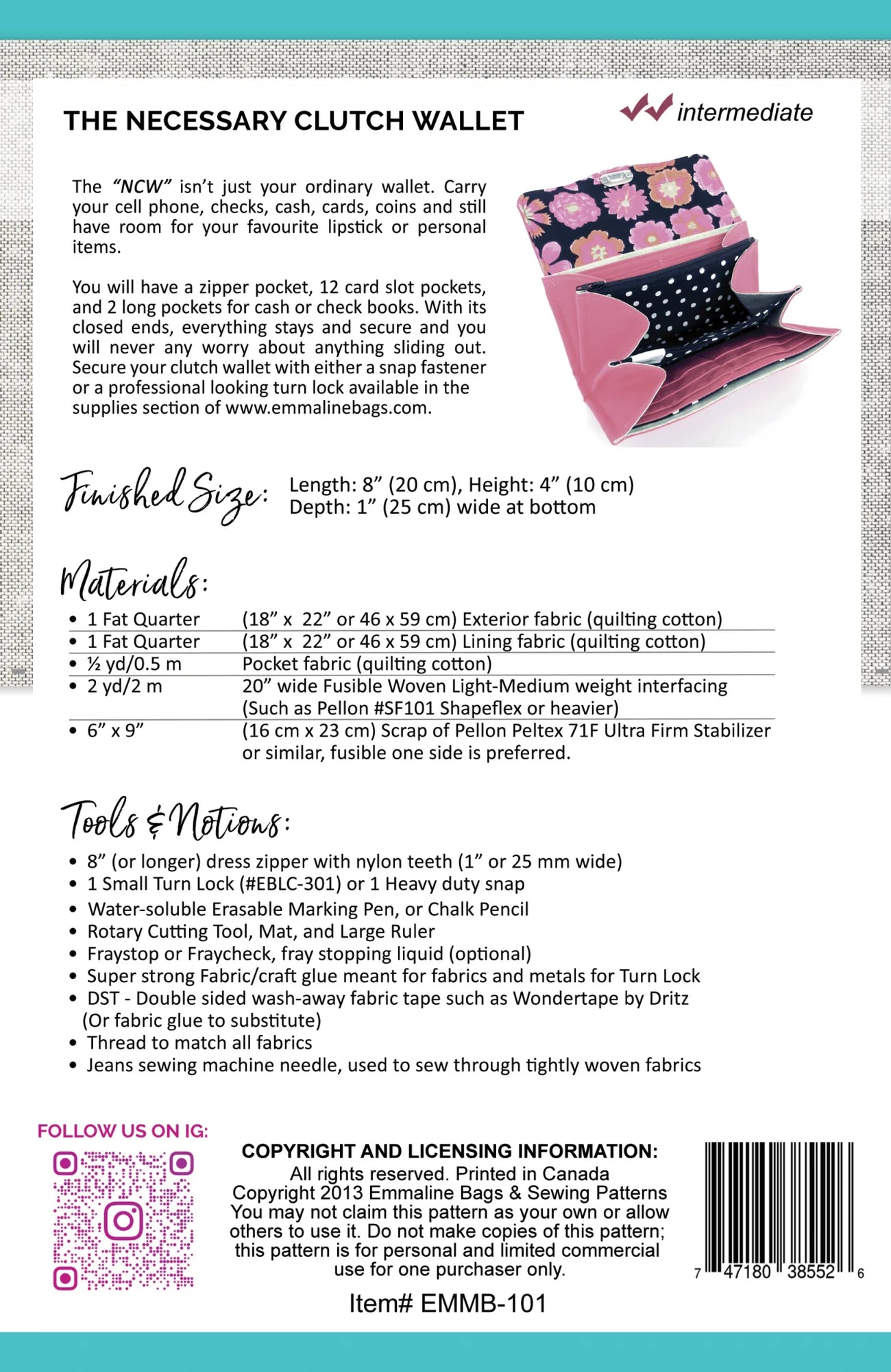 The Necessary Clutch Wallet Pattern