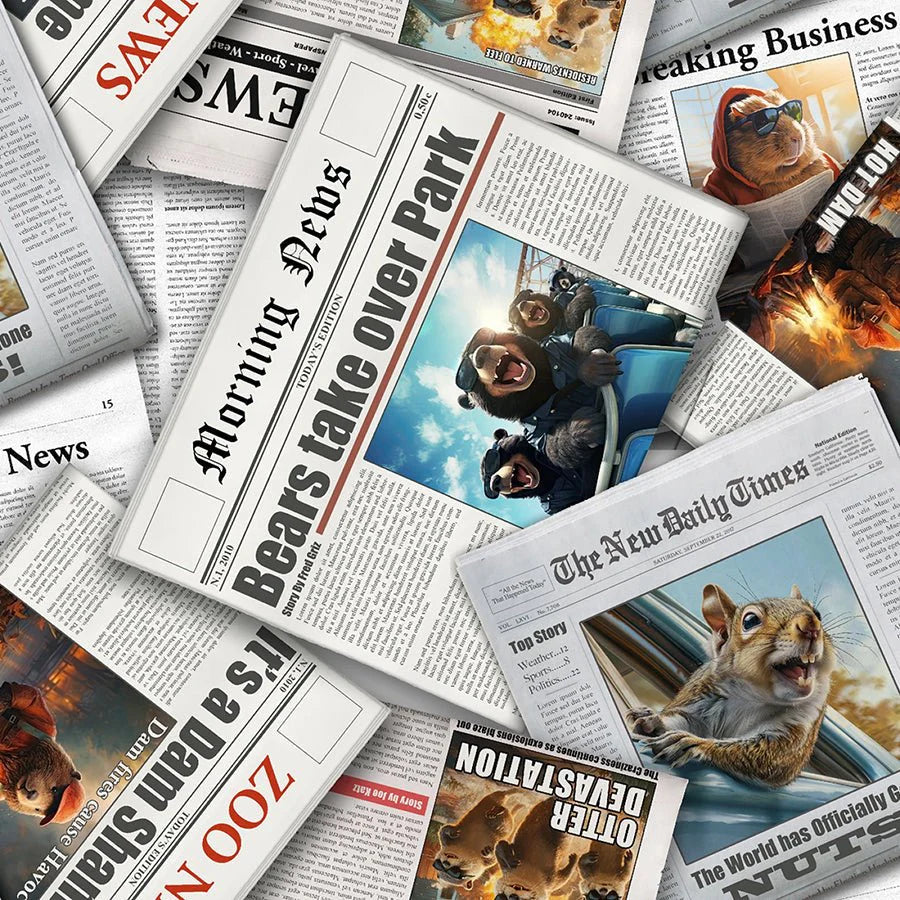 Please Seat Yourself- Multi Animal Articles: Sold by the 1/2 yard