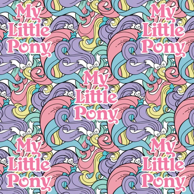 My Little Pony Retro- Multi Pony Tails: Sold by the 1/2 yard.