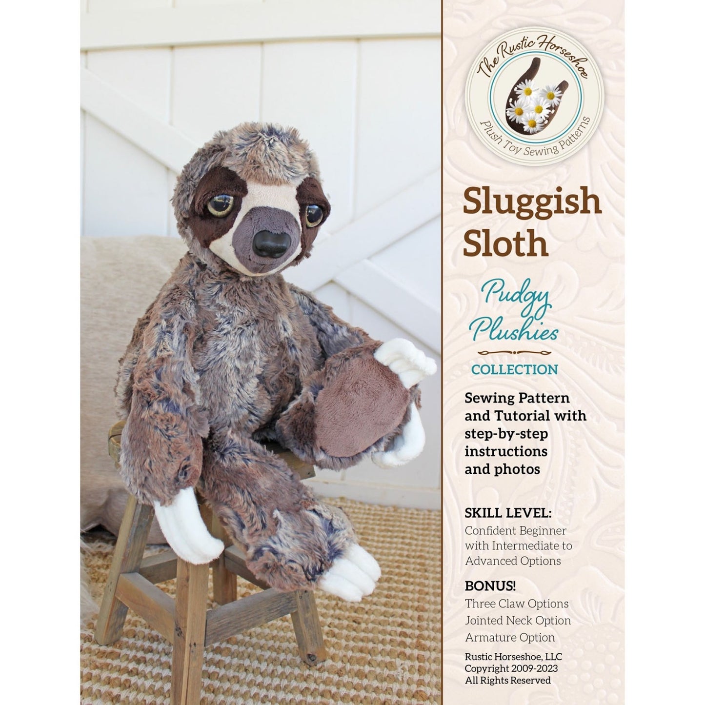 Sluggish Sloth Pudgy Plushies Pattern