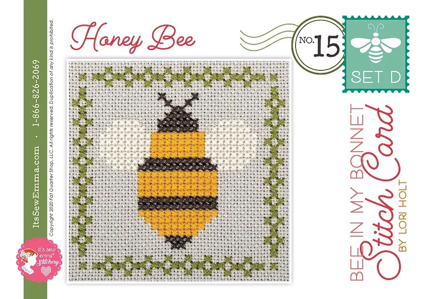 Bee In My Bonnet Stitch Cards- Set D