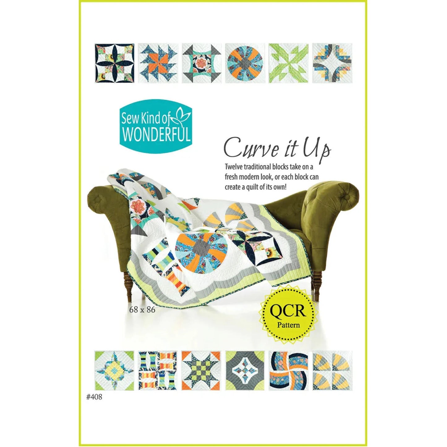 Curve It Up QCR Quilt Pattern