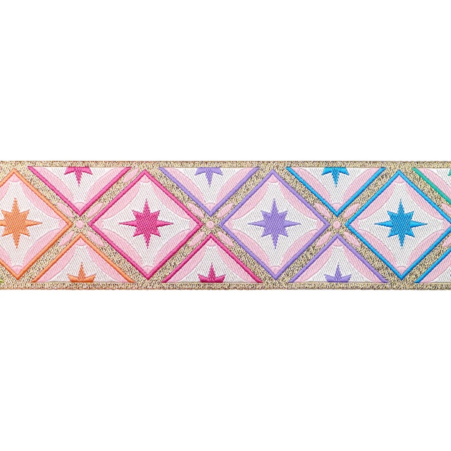 Tula Pink Stargazer Ribbon- Metallic Mint, 1.5": Sold By the Yard