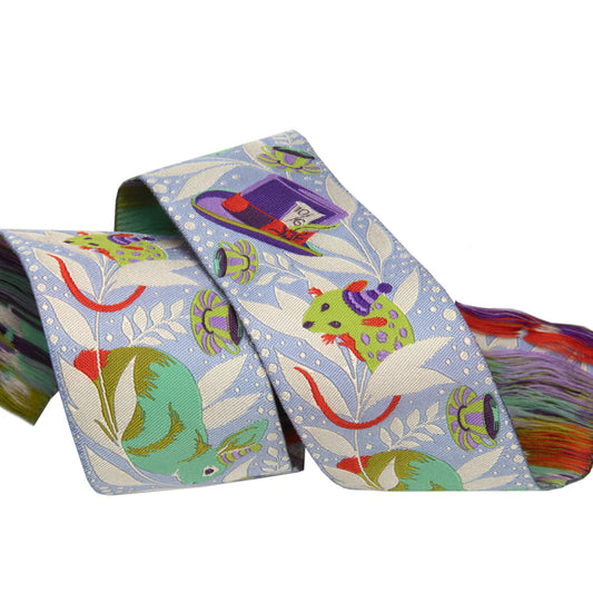 Curiouser & Curiouser- Purple Madhatter 2" Ribbon: 2 Yard Individual Cuts
