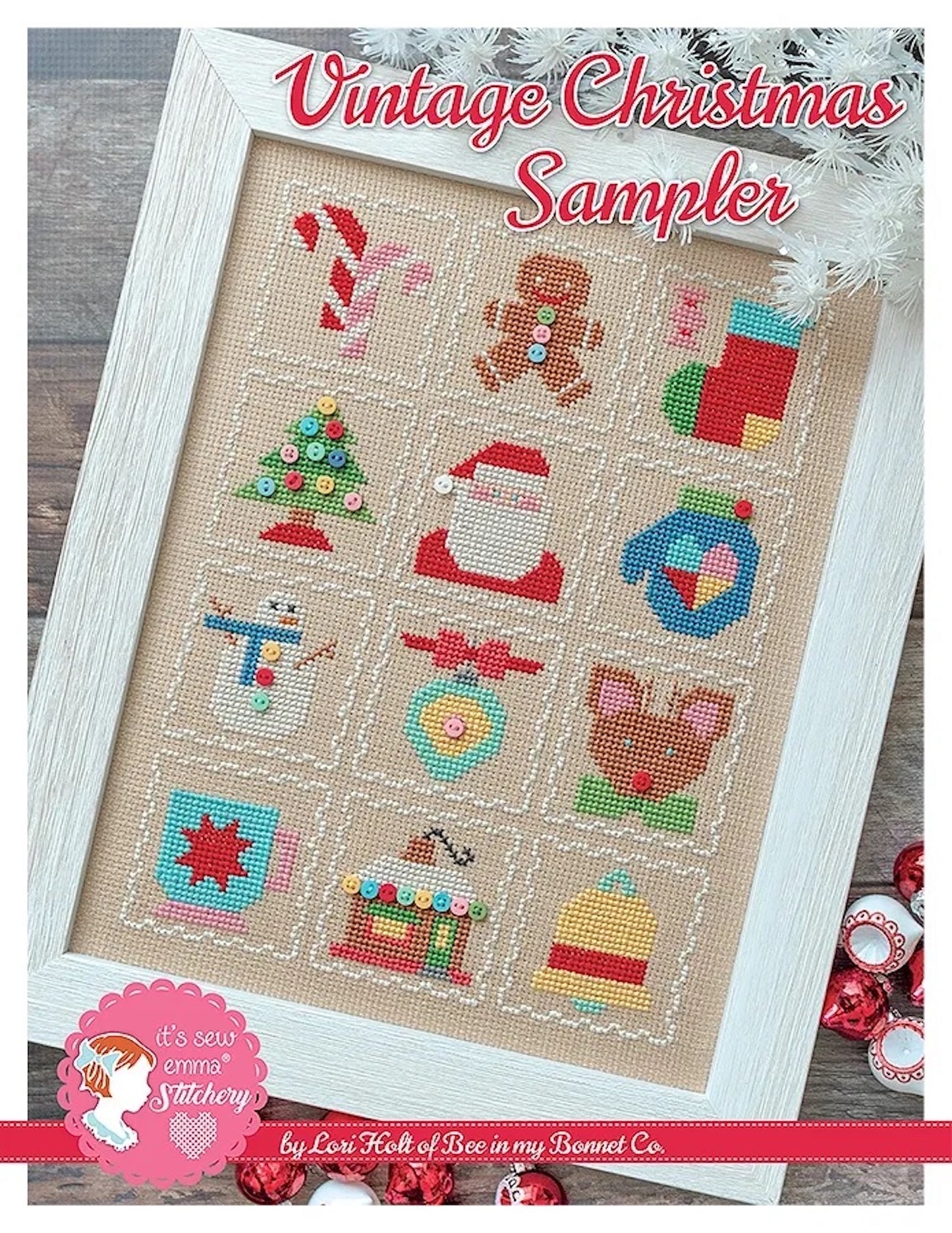 Vintage Christmas Sampler Cross Stitch Pattern