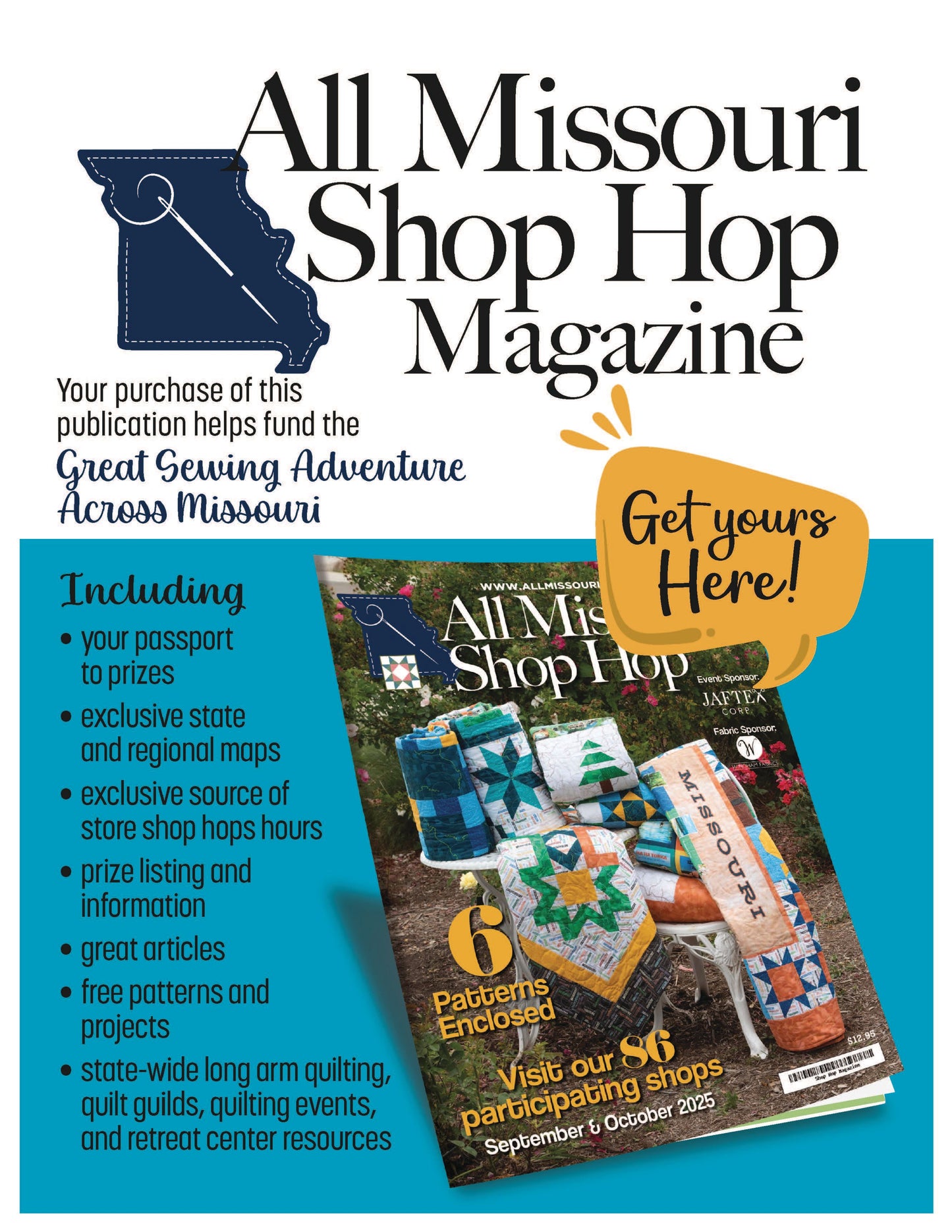 All Missouri Shop Hop 2025 Magazine: NOW available for in store pickup or shipping!