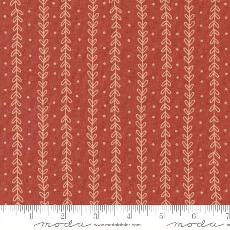 Meadowmere- Petal Stripes- Poppy: Sold By The 1/2 Yard- Cut Continuously