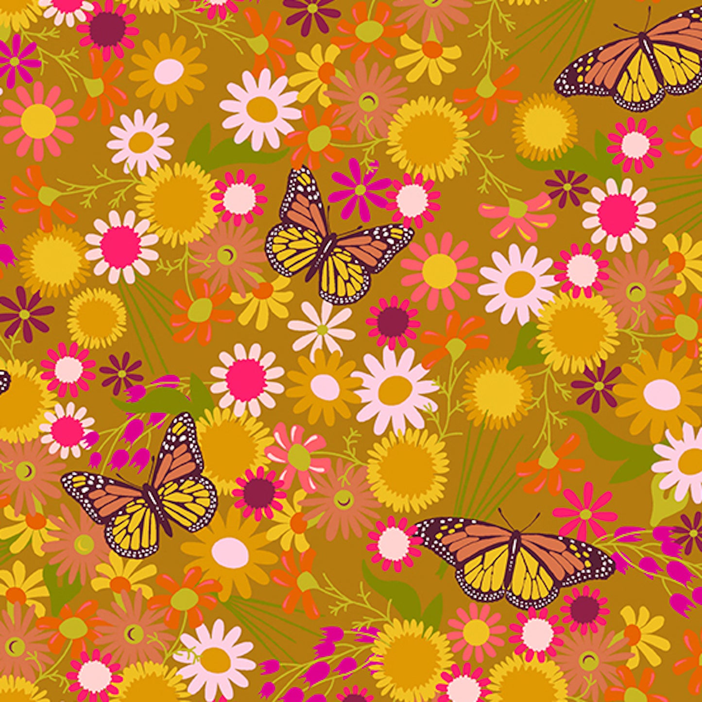 Wildflowers- Yarrow Monarch by Alison Glass
