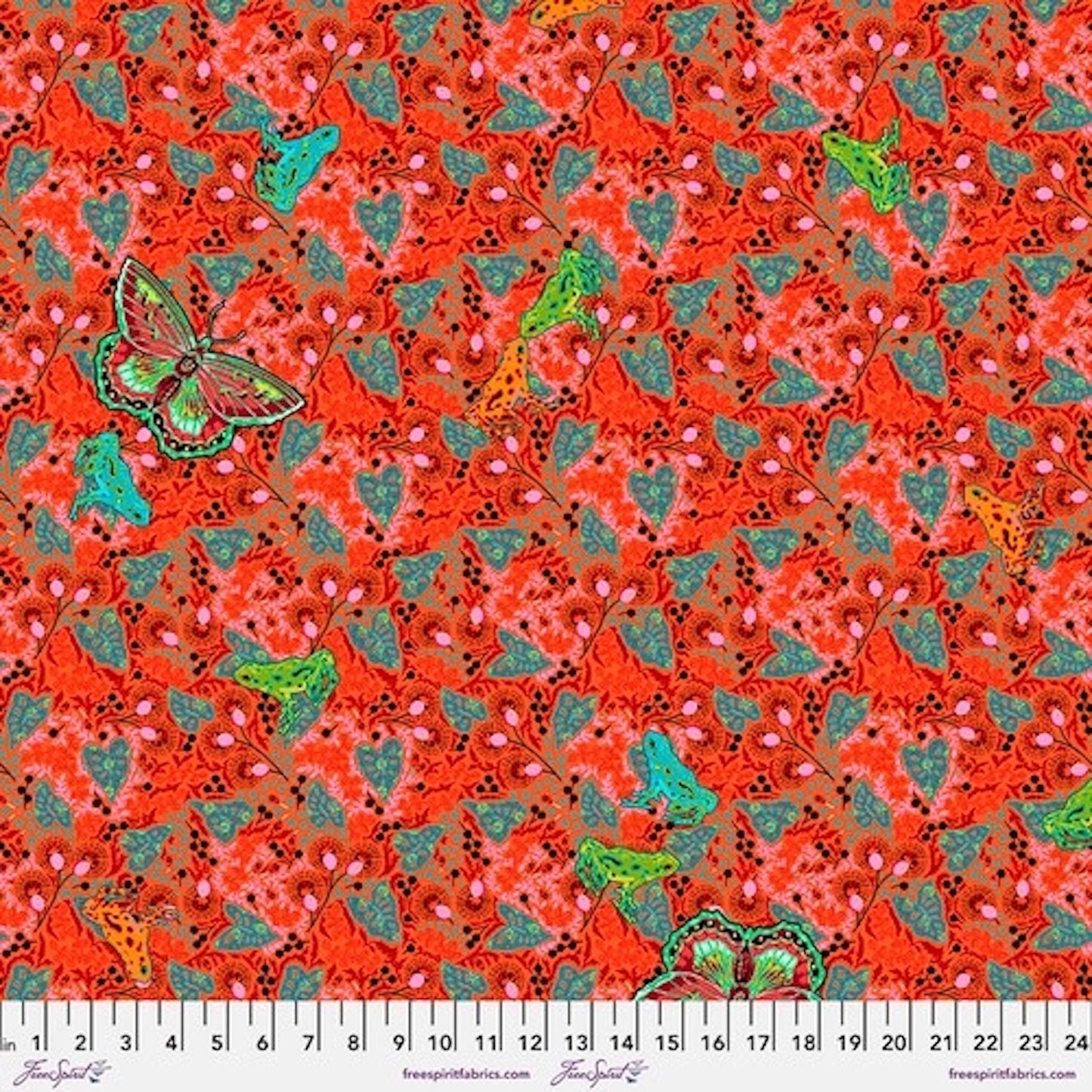 Tropicalism- Rouge Tabasco: Sold by the 1/2 yard.