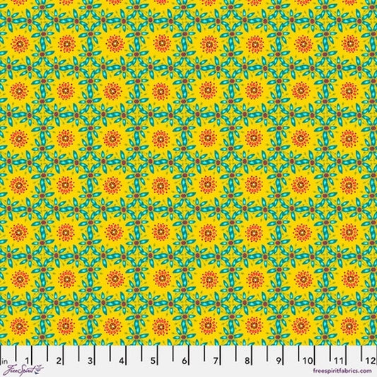 Tropicalism- Yellow Corossol: Sold by the 1/2 yard.