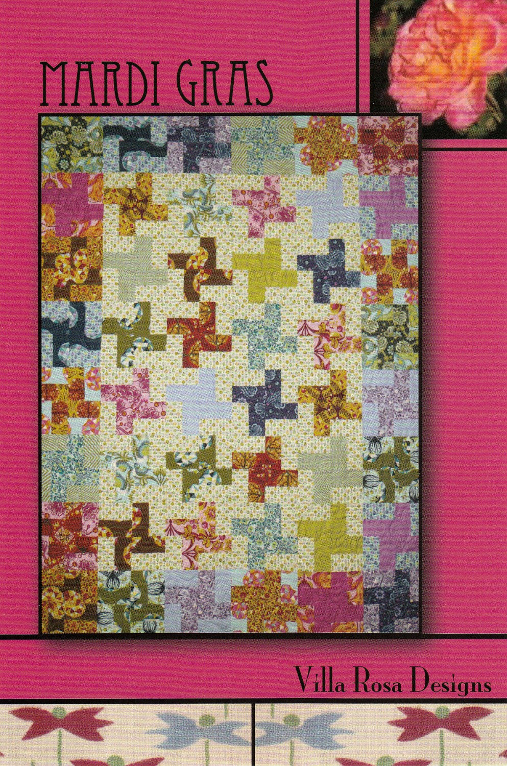 Mardi Gras Quilt Pattern (Cardstock)