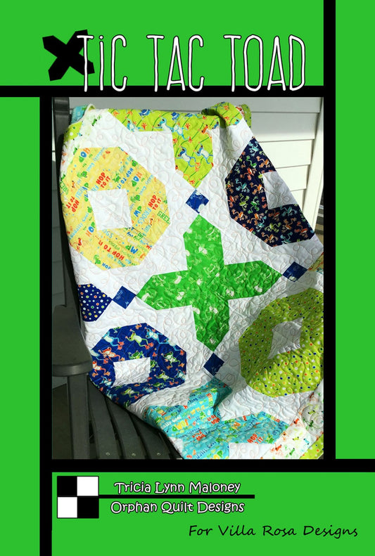 Tic Tac Toad Quilt Pattern (Cardstock)