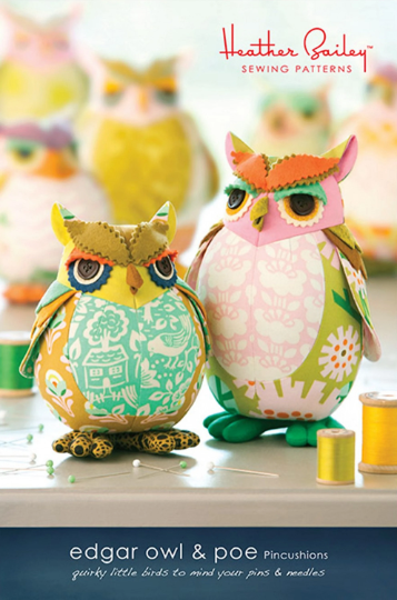 Edgar Owl & Poe Pincushions Pattern