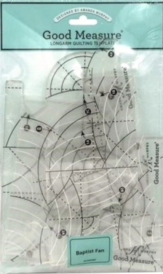 Good Measure- Longarm Quilting Template, Baptist Fan: 5pc Set